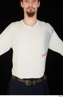 Gruffydd dressed upper body white long sleeve t shirt 0001.jpg